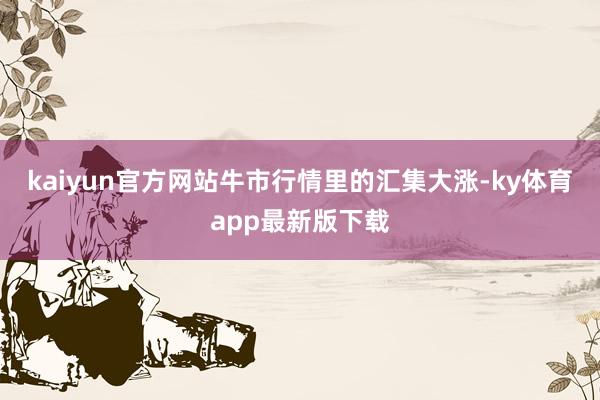 kaiyun官方网站牛市行情里的汇集大涨-ky体育app最新版下载