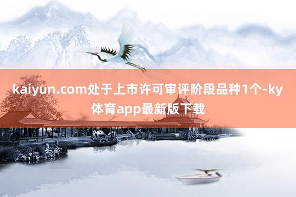 kaiyun.com处于上市许可审评阶段品种1个-ky体育app最新版下载