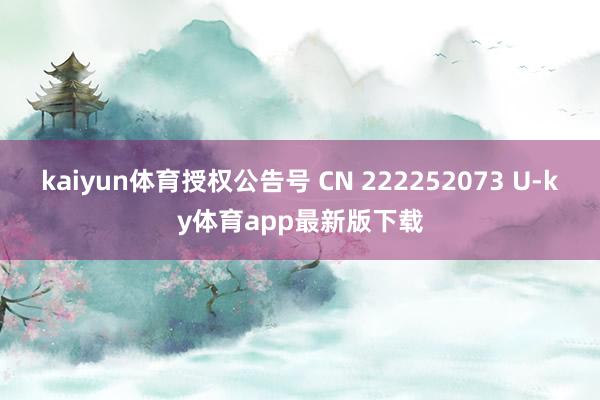 kaiyun体育授权公告号 CN 222252073 U-ky体育app最新版下载