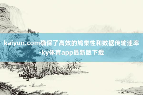 kaiyun.com确保了高效的鸠集性和数据传输速率-ky体育app最新版下载