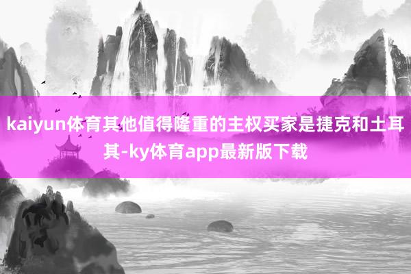 kaiyun体育其他值得隆重的主权买家是捷克和土耳其-ky体育app最新版下载