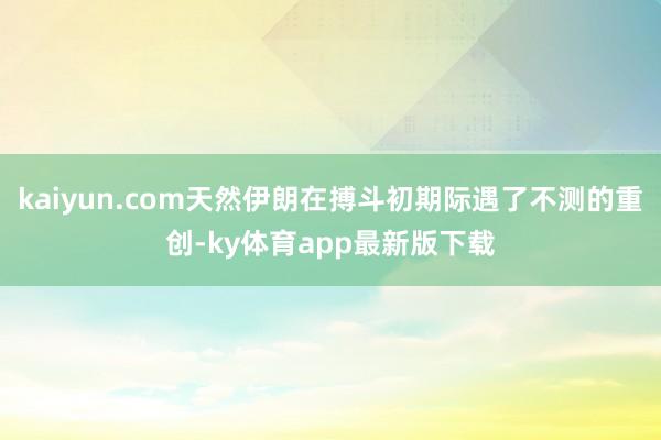 kaiyun.com天然伊朗在搏斗初期际遇了不测的重创-ky体育app最新版下载